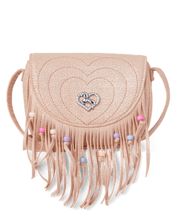 Girls Glitter Fringe Crossbody Bag