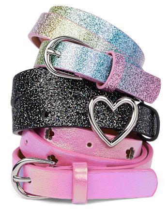 Girls Rainbow Belt 3-Pack