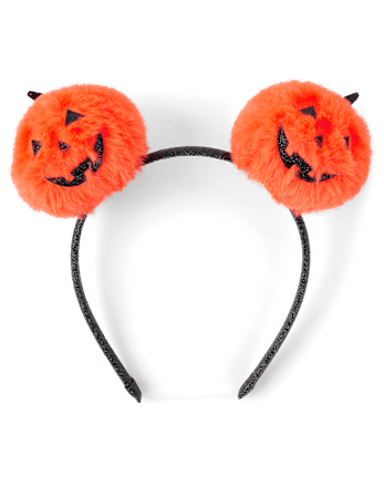 Girls Glitter Pumpkin Headband