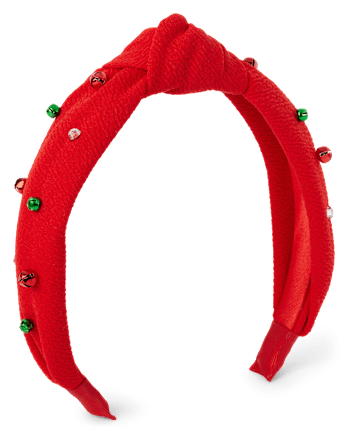 Girls Jingle Bell Top Knot Headband