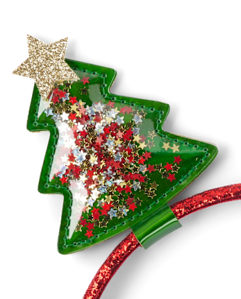 Girls Shakey Christmas Tree Headband