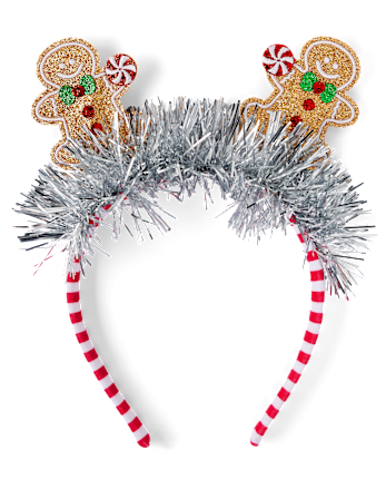 Girls Gingerbread Tinsel Headband