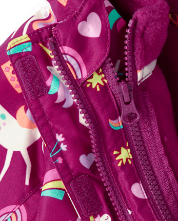 Toddler Girls Unicorn 3 in 1 Jacket