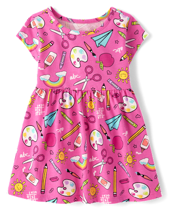 Niños pequeños Niña School Doodle Everyday Vestidos