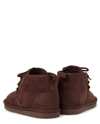 Boys Lace Up Teddy Boots