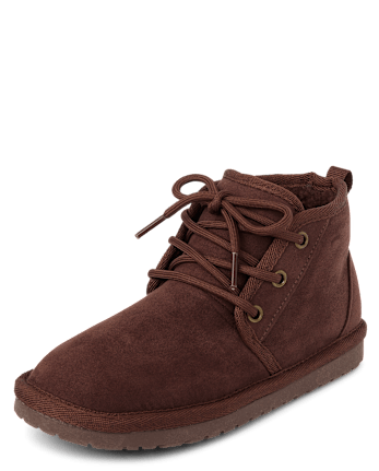 Boys Lace Up Teddy Boots