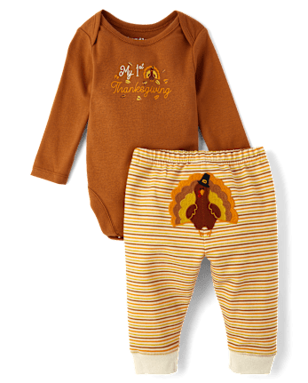 Unisex Baby First Thanksgiving 2-Piece Playwear Set