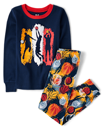 Boys Basketball Snug Fit Cotton Pajamas