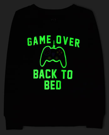 Boys Glow Video Game Snug Fit Cotton Pajamas