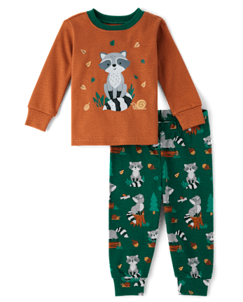 Baby And Toddler Boys Raccoon Snug Fit Cotton Pajamas