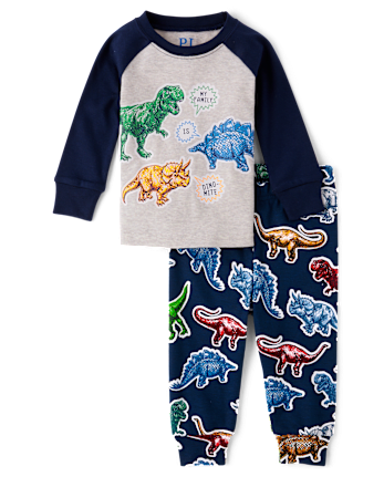 Baby And Toddler Boys Dino Snug Fit Cotton Pajamas