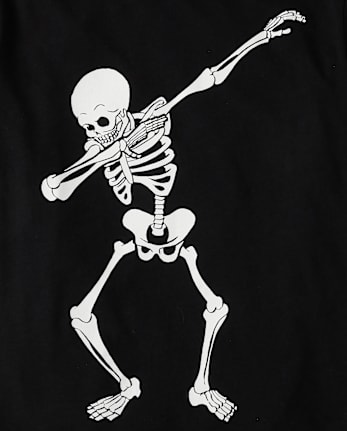 Boys Glow Skeleton Dab Graphic Tee