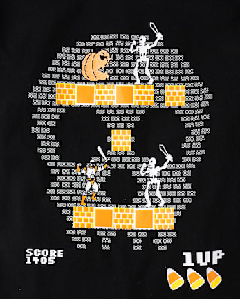 Boys Glow Halloween Video Game Graphic Tee