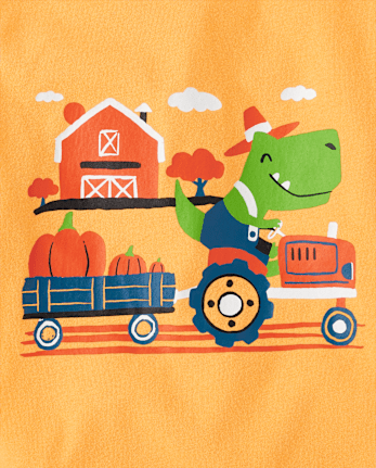 Baby And Toddler Boys Dino Tractor Graphic Tee