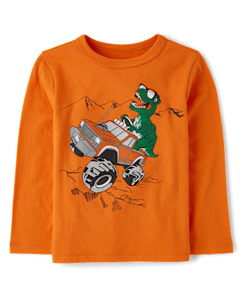 Baby And Toddler Boys Dino Monster Truck Graphic Tee