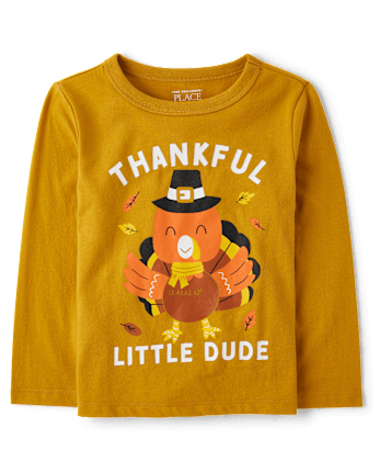 Baby And Toddler Boys Thankful Dude Graphic Tee