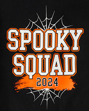 Camisetas estampadas unisex para niños a juego Family Glow Spooky Squad 2024