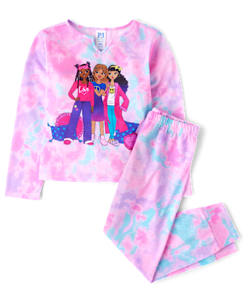 Girls Long Raglan Sleeve Tie Dye Girl Pajamas PURPLE The Children s Place