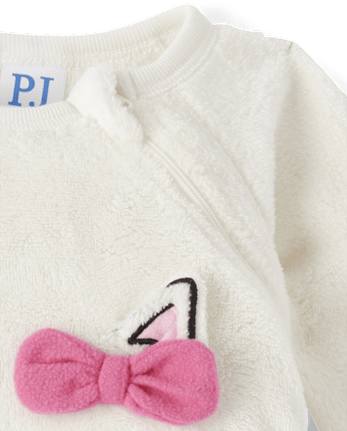 Pyjama une pièce en polaire à motif chat pour bébés et petites filles