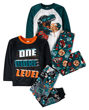 Boys Gamer Dino Pajamas 2-Pack