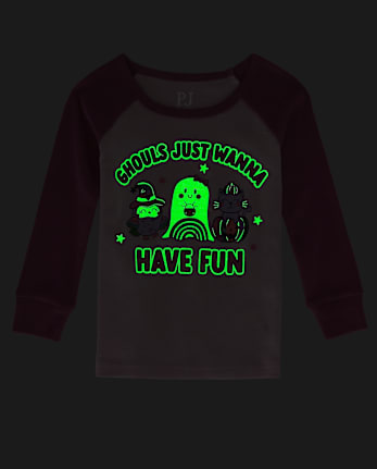 Baby And Toddler Girls Glow Ghouls Wanna Have Fun Snug Fit Cotton Pajamas