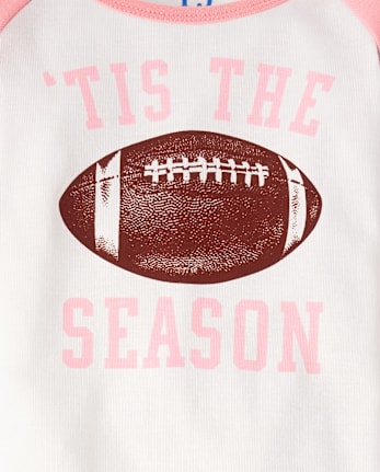 Pyjama de football assorti en coton pour bébé et petite fille