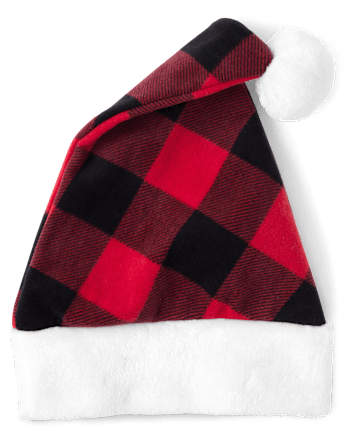 Unisex Adult Matching Family Plaid Santa Hat