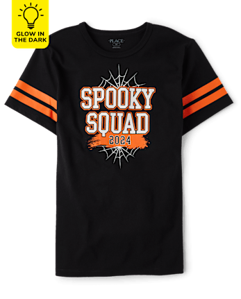 Unisex Adult Matching Family Glow Spooky Squad 2024 Graphic Tee