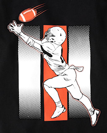Camisetas estampadas de jugador de fútbol Glow para niños