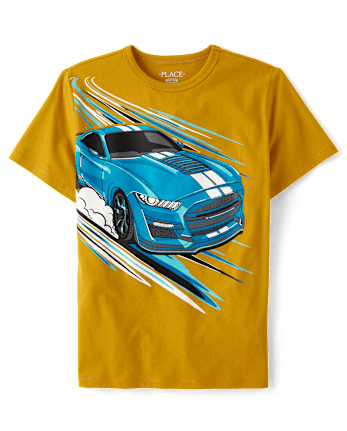 T-shirt imprimé voiture de course pour garçon
