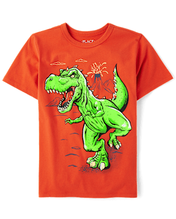 Camiseta con gráfico Dino Volcano para niños