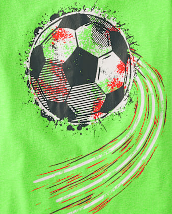 Camiseta con estampado de balón de fútbol para niño