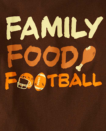 Boys Family Food Football Graphic Tee