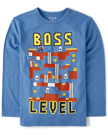 Camiseta con gráfico Boss Level para niños