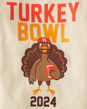 Unisex Baby And Niños pequeños Matching Family Turkey Bowl 2024 Camisetas estampadas