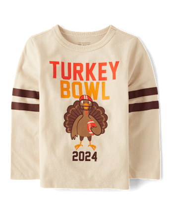 Unisex Baby And Niños pequeños Matching Family Turkey Bowl 2024 Camisetas estampadas