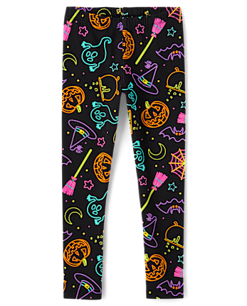Girls Mix And Match Halloween Print Leggings BLACK The Children s Place