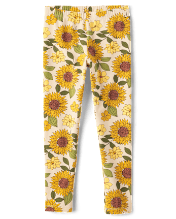 Girls Sunflower Leggings