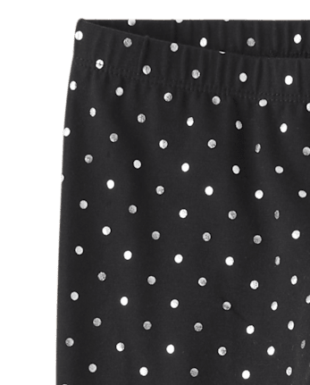 Girls Foil Dot Leggings