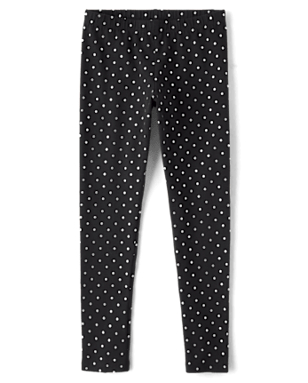 Girls Foil Dot Leggings