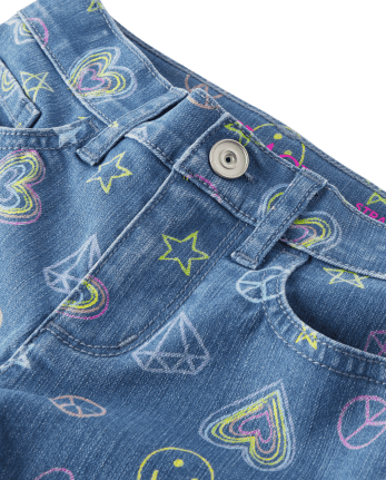 Girls Doodle Straight Jeans