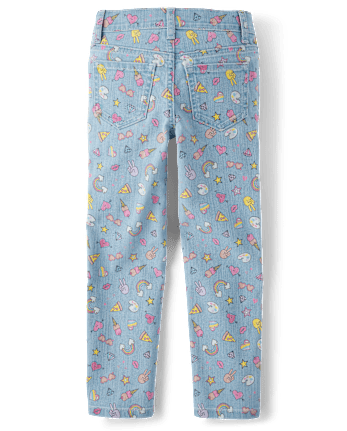 Vaqueros rectos Doodle para niñas