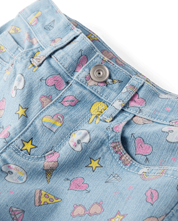 Vaqueros rectos Doodle para niñas