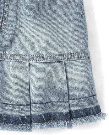 Niña Jeans Plisados / Mezclilla Falda pantalón
