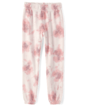 Girls Tie Dye Fleece Jogger Pants