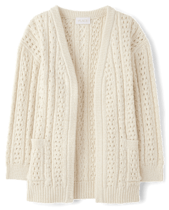 White open front cardigan on sale
