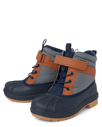 Boys Colorblock Lace Up Boots