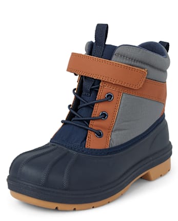 Boys Colorblock Lace Up Boots