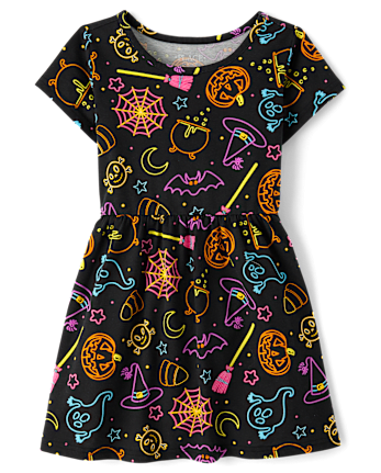 Girls Halloween Everyday Dress