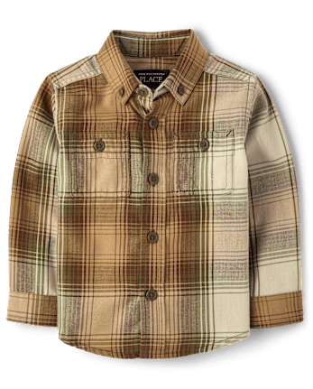 Baby And Toddler Boys Dad Me Plaid Flannel Button Up Shirt